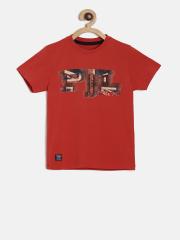 Pepe Jeans Boys Red Printed T-shirt