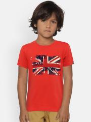 Pepe Jeans Boys Red Printed T-shirt