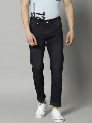 French Connection Men Navy Blue Slim Fit Mid-Rise Clean Look Stretchable Jeans