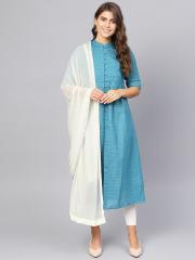 W Women Off-White Solid Dupatta