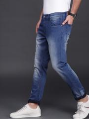 WROGN Men Blue Slim Fit Mid-Rise Clean Look Stretchable Jeans