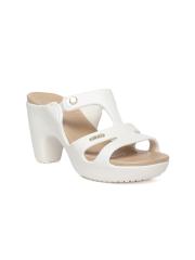 Crocs Women Off-White Solid Sandals