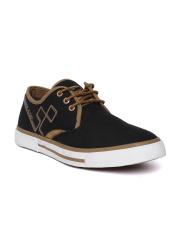 Woodland Men Black Sneakers