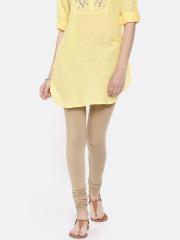 Melange by Lifestyle Women Beige Solid Churidar