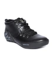 Woodland Pro Planet Men Black Nubuck Leather Sneakers