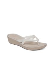 Crocs Women Off-White Solid Sandals