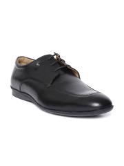 Louis Philippe Men Black Leather Formal Derbys