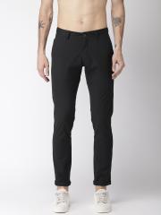 Flying Machine Men Black Super Slim Fit Solid Chinos