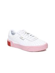 Puma Women White Cali Leather Sneakers