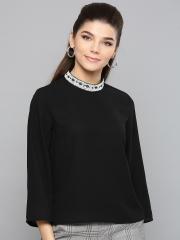 Harpa Women Black Solid Top