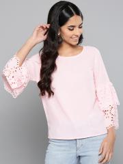 Harpa Women Pink Solid Top