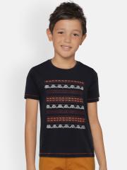 Indian Terrain Boys Navy Blue T-shirt