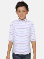 Indian Terrain Boys Multicoloured Striped Casual Shirt