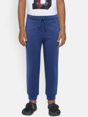 Allen Solly Junior Boys Navy Blue Solid Joggers