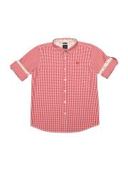 Allen Solly Junior Boys Red & White Regular Fit Checked Casual Shirt