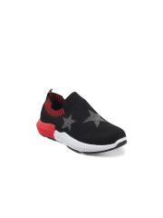 Kittens Boys Black Mesh Sneakers