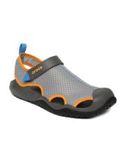 Crocs Swiftwater  Men Grey Shoe-Style Sandals