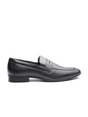 Carlton London Men Black Leather Formal Loafers