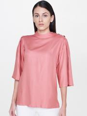 AND Women Pink Solid Top