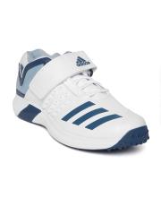 ADIDAS Men White Adipower Vector Mid Cricket Shoes