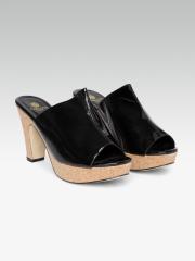 Carlton London Women Black Solid Peep Toes