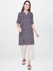 Global Desi Women Black Printed Tunic