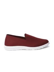 ether Men Maroon Slip-On Sneakers