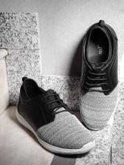 INVICTUS Men Grey & Black Colourblocked Sneakers