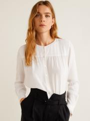 MANGO Women White Solid Top