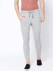 WROGN Men Grey Melange Solid Joggers