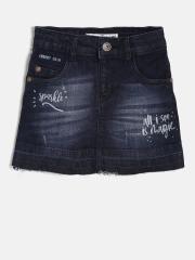 Palm Tree Girls Blue Denim Skirt