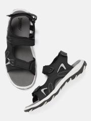 Roadster Men Black & Grey Sports Sandals