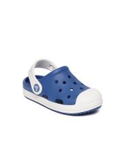 Crocs Boys Blue & White Solid Clogs