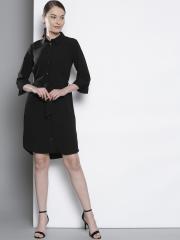 DOROTHY PERKINS Women Black Solid Shirt Dress