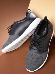 INVICTUS Men Grey & Black Colourblocked Sneakers