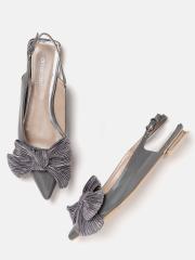 DressBerry Women Grey Solid Ballerinas