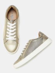 Roadster Women Gold-Toned Sneakers