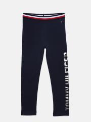 Tommy Hilfiger Girls Navy Blue Printed Leggings