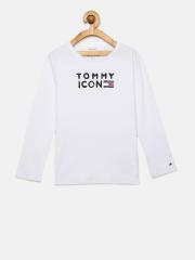 Tommy Hilfiger Girls White Solid T-shirt