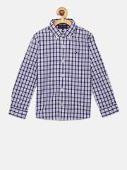 Tommy Hilfiger Boys Blue Checked Casual Shirt