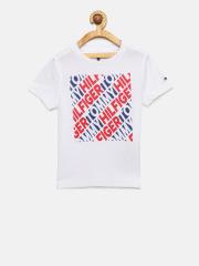 Tommy Hilfiger Boys White Printed T-shirt