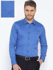 Blackberrys Men Blue Slim Fit Solid Formal Shirt