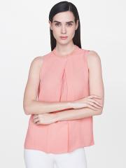 AND Women Pink Solid Top