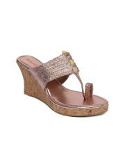 Rocia Women Rose Gold Solid Sandals