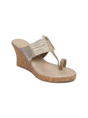 Rocia Women Gold-Toned Solid Sandals