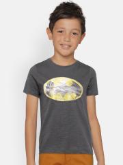 Allen Solly Junior Boys Grey Printed T-shirt