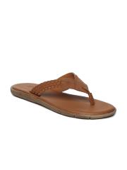 Arrow Men Tan Solid Comfort Sandals