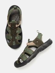 Roadster Men Olive Green Fisherman Sandals