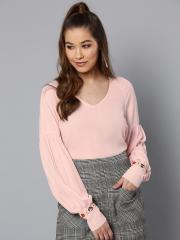 Harpa Women Pink Solid Top