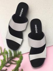 Mochi Women Grey Solid Heels